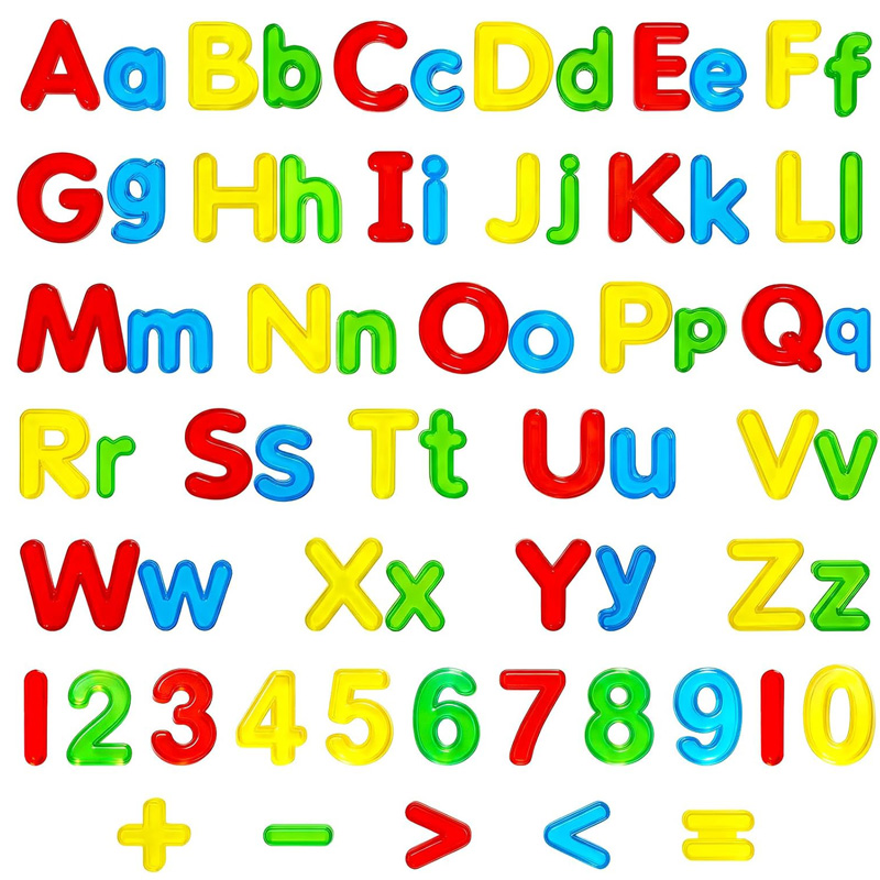 Kids Educational Game - Transparent Letters and Numbers Math Manipulatives