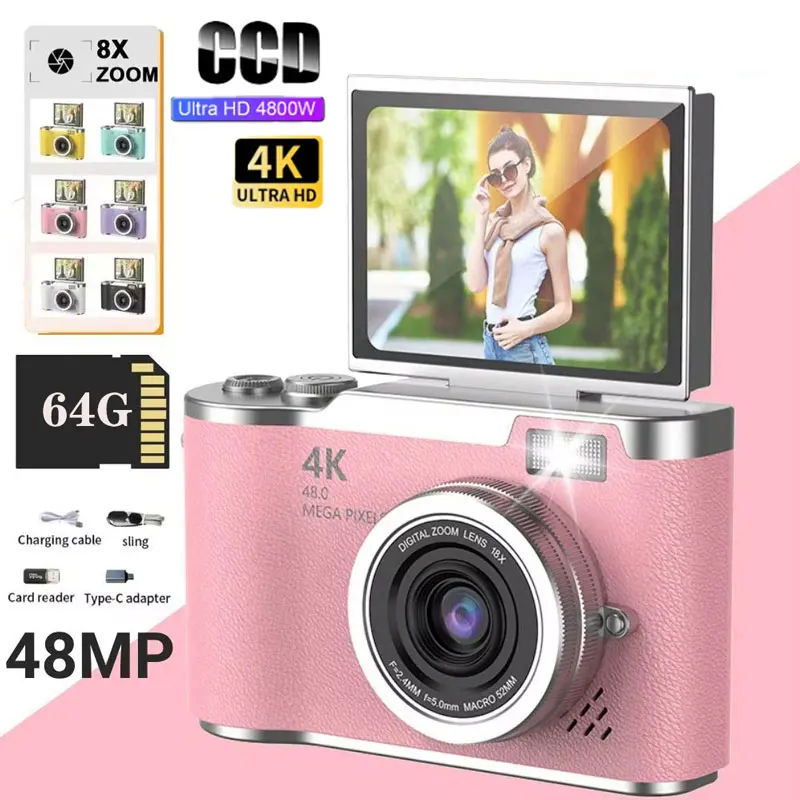 Kids Educational Videos - Digital Camera 4K 48MP Photography Camera