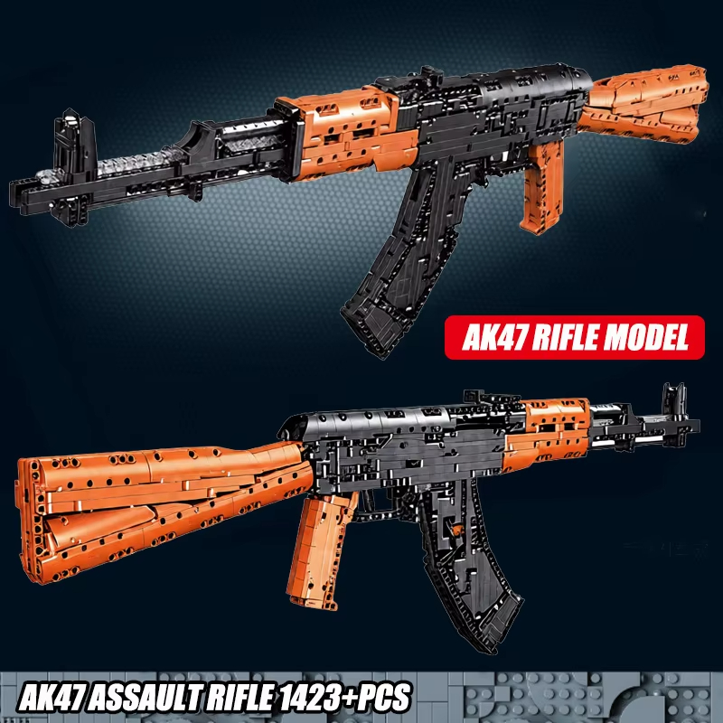 1423pcs Assault Rifle AK47 Bui - đánh giá và giá Kids Educational Game