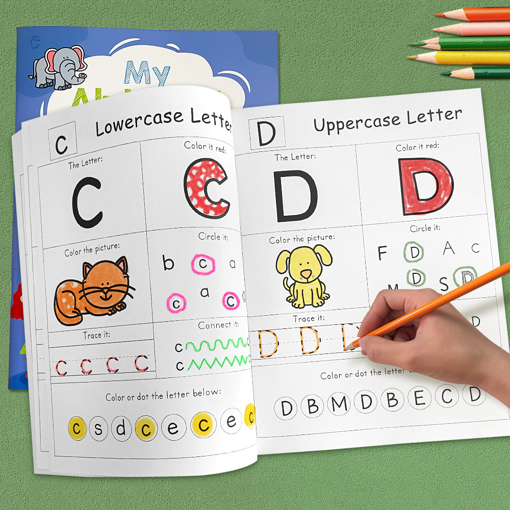 54 Pages Letters A-Z Alphabet  - đánh giá và giá Learning Workbook Preschool