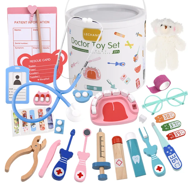 Wooden Pretend Play Doctor Set - đánh giá và giá Kids Doctor Education