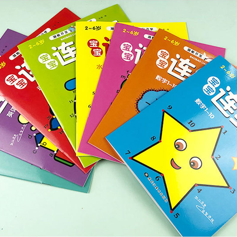 8Pcs Kids Connect the Dots Col - đánh giá và giá Learning Workbook Preschool